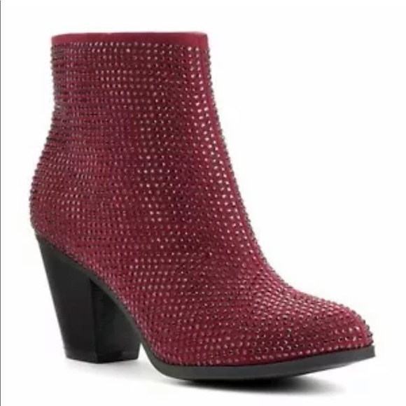 juicy couture women's rhinestone ankle boots